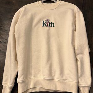 Kith Treats for Trix Santa Serif Crewneck Sandrift - XS / Excellent